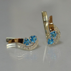 Срібні сережки з серцями