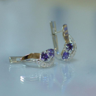 Срібні сережки з серцями