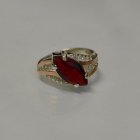 Срібна каблучка з золотими пластинами