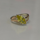 Срібна каблучка з золотими пластинами