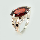 Срібна каблучка з золотими пластинами