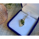 Серебряная подвеска с золотими вставками