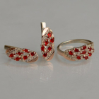 Срібний набір з золотими пластинами