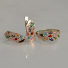 Срібний набір з золотими пластинами