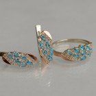 Срібний набір з золотими пластинами