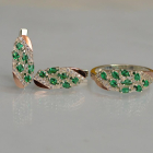 Срібний набір з золотими пластинами