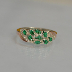 Срібна каблучка з золотими пластинами