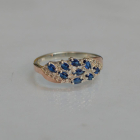 Срібна каблучка з золотими пластинами