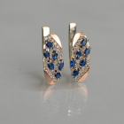 Серебряные серьги с золотыми пластинами