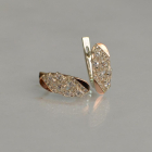 Серебряные серьги с золотыми пластинами