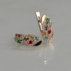 Серебряные серьги с золотыми пластинами