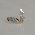 Серебряные серьги с золотыми пластинами