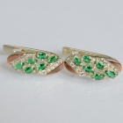 Серебряные серьги с золотыми пластинами