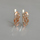 Серебряные серьги с золотыми пластинами