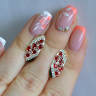 Серебряные серьги с золотыми пластинами