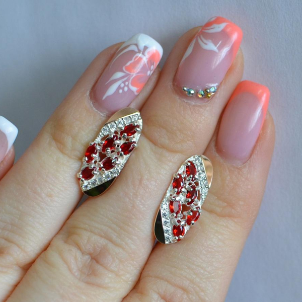 Серебряные серьги с золотыми пластинами