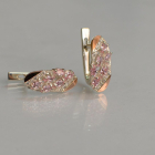 Серебряные серьги с золотыми пластинами