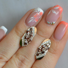 Серебряные серьги с золотыми пластинами