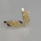 Серебряные серьги с золотыми пластинами