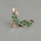 Серебряные серьги с золотыми пластинами