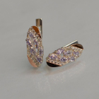 Серебряные серьги с золотыми пластинами