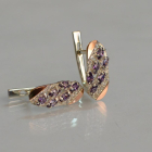 Серебряные серьги с золотыми пластинами