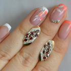 Серебряные серьги с золотыми пластинами