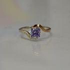 Срібна каблучка з золотими накладками