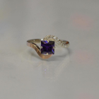 Срібна каблучка з золотими накладками