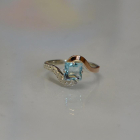 Срібна каблучка з золотими накладками