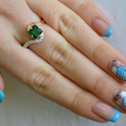 Срібна каблучка з золотими накладками