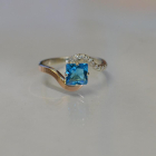 Срібна каблучка з золотими накладками