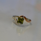 Срібна каблучка з золотими накладками