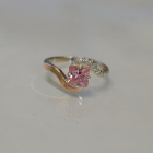 Срібна каблучка з золотими накладками