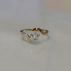 Срібна каблучка з золотими накладками