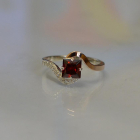 Срібна каблучка з золотими накладками