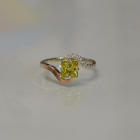 Срібна каблучка з золотими накладками