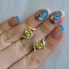 Срібні сережки з золотими накладками