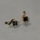 Срібні сережки з золотими накладками