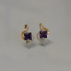 Срібні сережки з золотими накладками