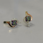 Срібні сережки з золотими накладками