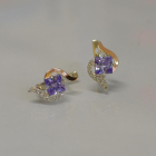 Срібні сережки з золотими накладками