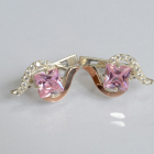 Срібні сережки з золотими накладками