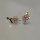 Срібні сережки з золотими накладками