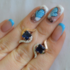 Срібні сережки з золотими накладками