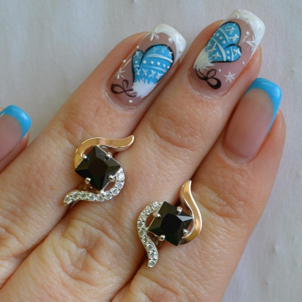 Срібні сережки з золотими накладками