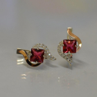 Срібні сережки з золотими накладками