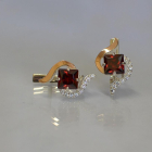 Срібні сережки з золотими накладками