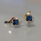 Срібні сережки з золотими накладками