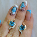 Срібні сережки з золотими накладками